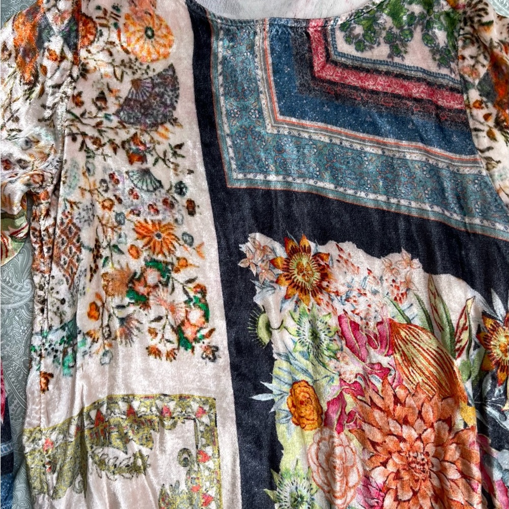 Soft Surroundings Multicolor Patchwork Long Sleev… - image 3